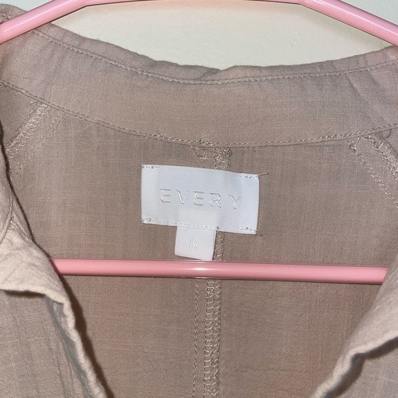 Every Oversized Cream 100% Cotton Button Down Poplin Top Size Small - Picture 2 of 6